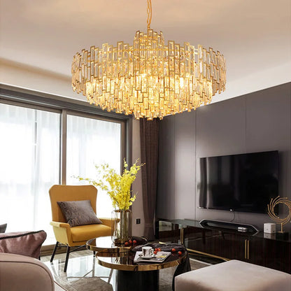 Luxury Crystal Ceiling Pendant Chandelier Lights Dining Room Chandeliers Lighting for Living Room Light Home Decor Lustre Salon