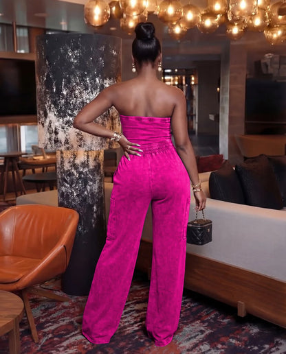 Jumpsuits Women One Piece Sleeveless Strapless Overalls Long Pants Elastic Waist Rompers Y2k Streetwear Jumpsuit Work 2026