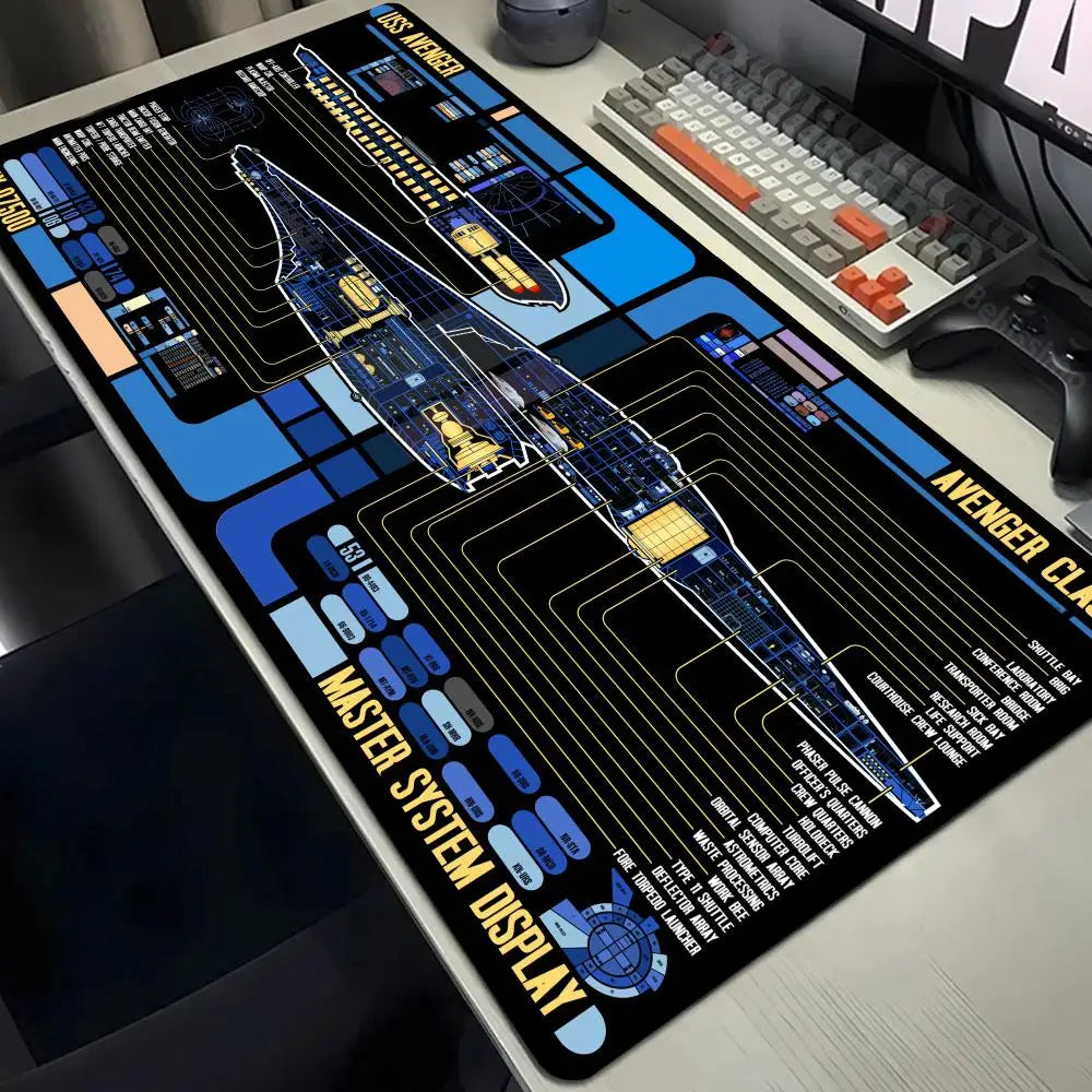 Large Gaming Pad XXL 1200x600 Computer Gamer Star Trek Mouse Pad Cartoon Keyboard Mouse Mat Desk Mouse Pad for PC Desk Pad