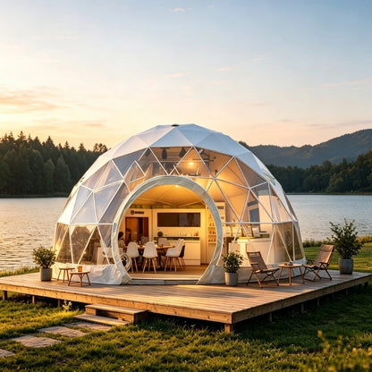 Waterproof Clear PVC Geodesic Dome Bubble Tent, Large Space OEM ODM Available for Resort Hotel Business Outdoor Camping