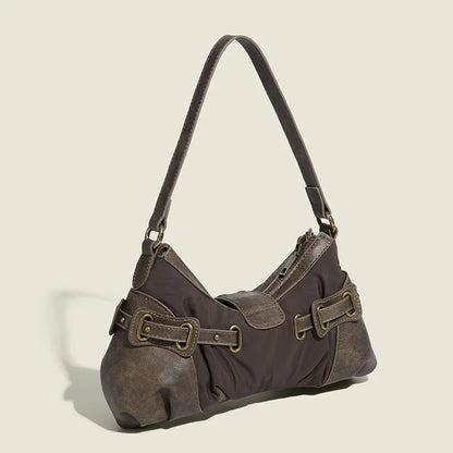 England Style Bags For Women Luxury Designer Handbags And Purses New In Polyester Vintage Rivet Small Underarm Shoulder Bag