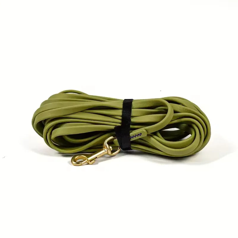 1.5‑9M PVC Coated Dog Tracking Leash 1cm Width 4mm Thickness Waterproof Long Training Lead Brass Hook for Small Medium Dogs