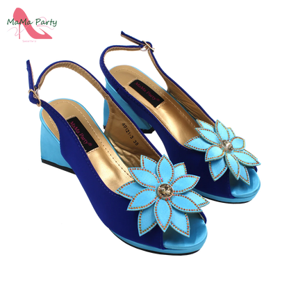 2024 New Design Special Fashion African Women Shoes Matching Bag Set High Quality with Platform Comfortable Heels for Part