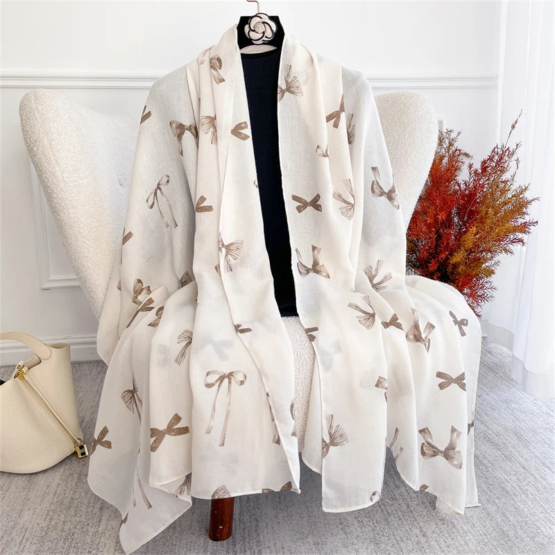 Autumn and Winter Travel Warm Cashmere Shawl Scarf Fashion Women Cat Print Pashmina Blanket Wraps Female Cute Poncho Bufanda
