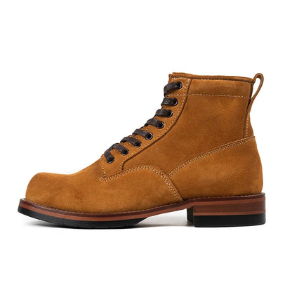 New Handmade High Quality Men Autumn Winter Real Leather Shoes Vintage British Tooling Ankle Boots Outdoor Motorcycle Boots