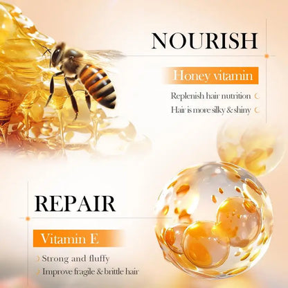 Hair Care Essence Capsules Bee-Infused For Women & Men Hair Care Oil Smooth Repair Damaged Hair Treatment Serum,Vitamin A,E,H,B5