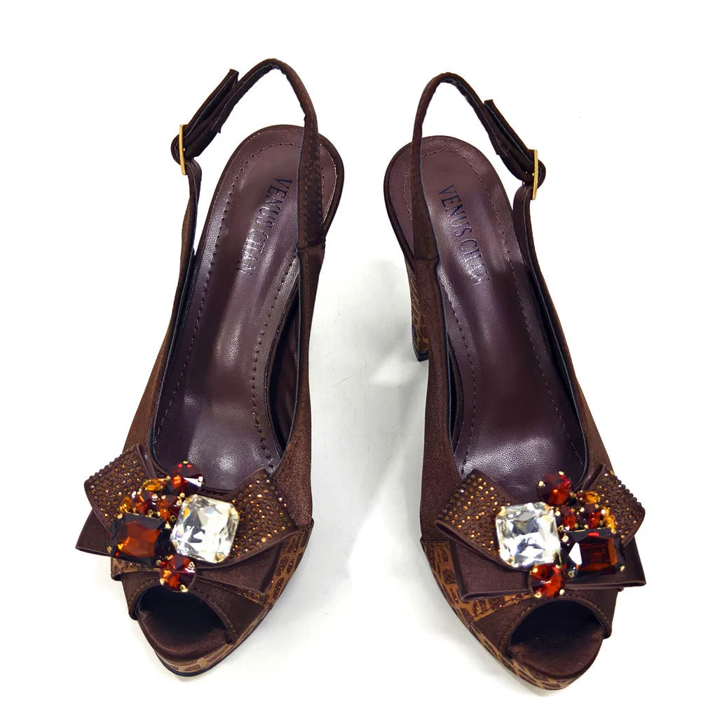 African Fashion Evening Shoes and Bag Italian Design Women's Shoes New Style High Heels Comfortable Women's Shoes and Bags