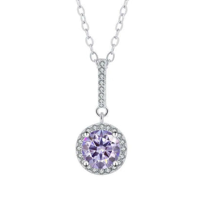 TY D VVS1 Moissanite Pandent Necklace GRA Certified 0.5-2ct Lab Diamond s925 Sterling Silver Dainty Necklaces for Women