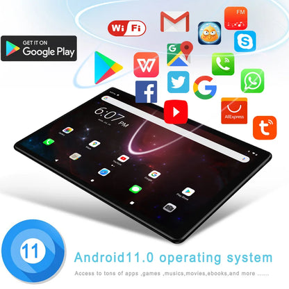 New 10.1 Inch Android Tablet Pc Google Play Dual Cameras Octa Core Dual SIM Phone Call Tablets Bluetooth Wifi 4GB RAM 64GB ROM