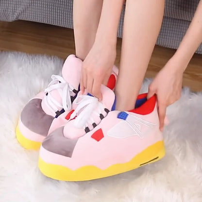 Fashionable High-top house Slippers, soft fluffy as clouds,Warm anti-slip winter slipper with thick soles for men women children