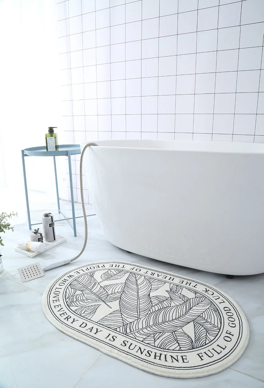 Non-Slip Bath Mat Absorbent Carpets INS Style Doormat  Entrance Mats Balcony Porch Area Rugs Living Room Bathroom Alfombra