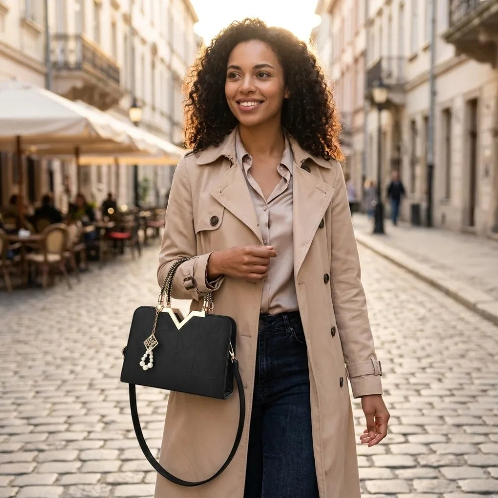 Luxury PU Leather Ladies Hand Bags Large Capacity Casual Versatile Tote Female Handbag Messenger Bags Travel
