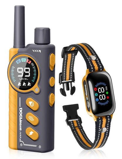 Smart 2-in-1 Auto Anti-Bark and Shock Collar for All Size Dogs,3300FT Remote Electric Collar,IPX7 Waterproof Dog Training Collar