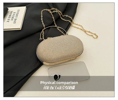Luxury Sequined Hand-held Dinner Bag, Elegant Style Bag, High-end Chain Single-shoulder Crossbody Bag, Handbag for Wedding Party