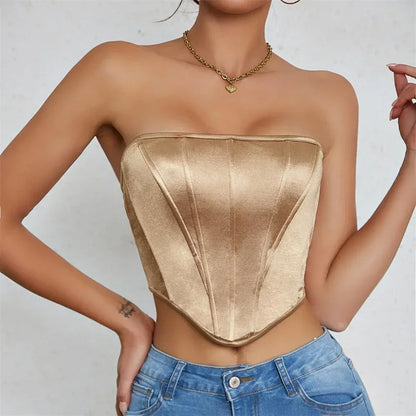 Sexy Summer Cropped Shirt Women Corset Camis Club Shaper Ladies Crop Tops Ropa Blusas Tank Top Woman Clothing Camiseta Mujer