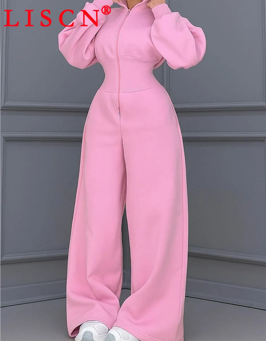 5 Bulk Items Wholesale Lots Rompers Womens Jumpsuits Long Sleeve Hooded Slim Solid Casual Y2k Clothing Street K16131