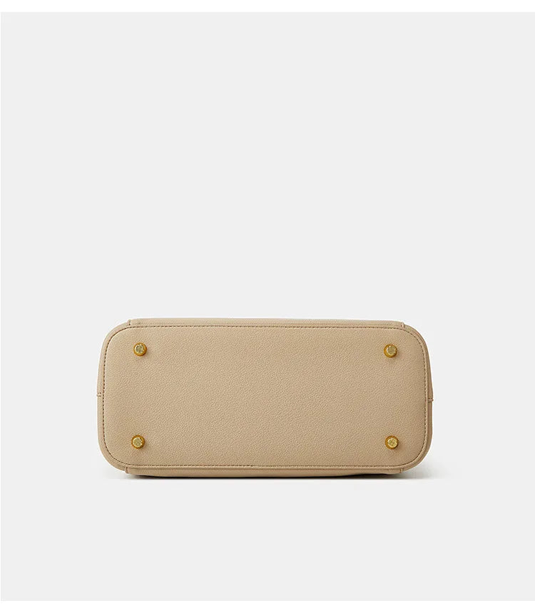 Fashion Beige High Quality PU Leather Bags Women Shoulder Bag Ladies Luxury Tote Strap Female Crossbody Handbag