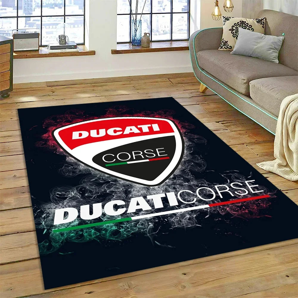 3D Racing Motorcycle Sign Carpet Rug for Living Room Bedroom Home Sofa Decoration,kids Play Non-slip Floor Mat Christmas Gift