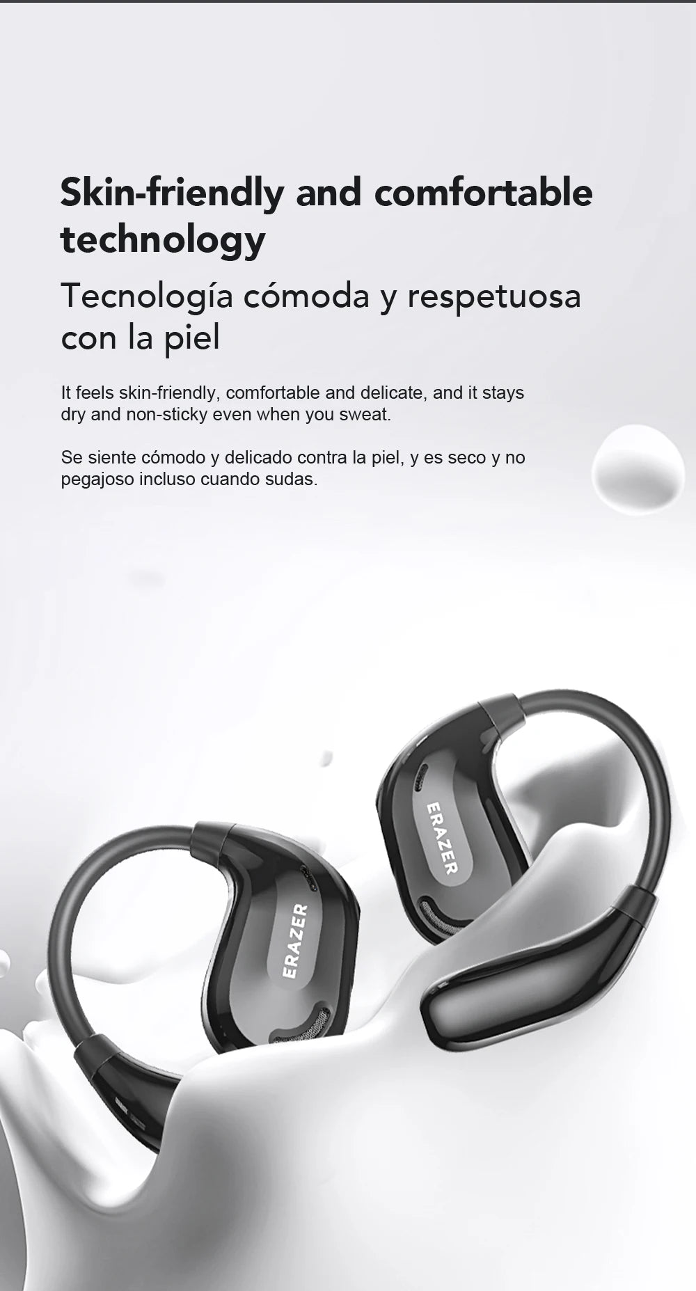 ERAZER XT66PRO Bluetooth Earphones ASMR Headsets DIY APP AI Translator Earbuds Wireless Headphones 13 Hours Long Life Display