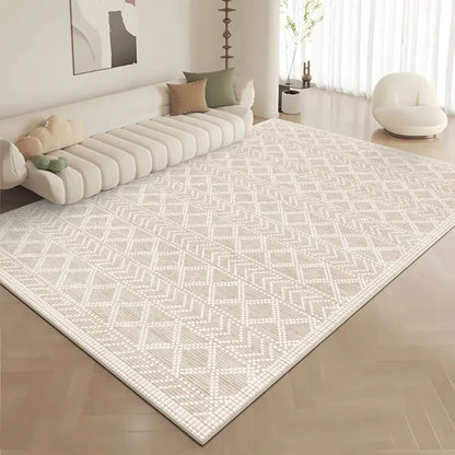 VIKAMA Nordic Style Living Room Carpet Soft Non-Slip Dirt Resistant Mat for Sofa End Table Bedroom Cloakroom Home Decor