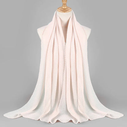 Women Plain Cotton Scarf Head Hijab Wrap Solid Full Cover-up Shawls Foulard Femme Headband Crinkle Muslim Hijabs Store 2024 NEW