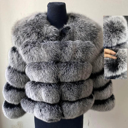 Women's Fur Coat Fox Fur Jackets for Women Clothing Natural Real Fox Fur Jacket Coats for Women Fur Jacket in Promotion