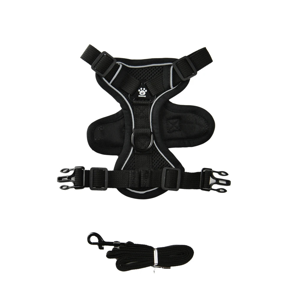 Dog Harness Leash Set For Small Medium Dogs Cat Hiking Adjustable Puppy Leash Reflective Harness Vest Chihuahua Pug Pet Supplies