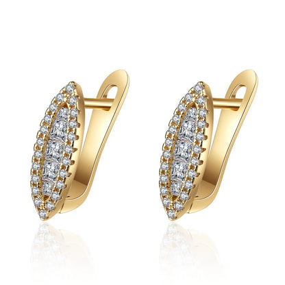 925 Silver Needle Princess Crystal Square Zircon Drop Earrings for Women Trendy Simplicity Jewelry Girl Sweet Gifts New