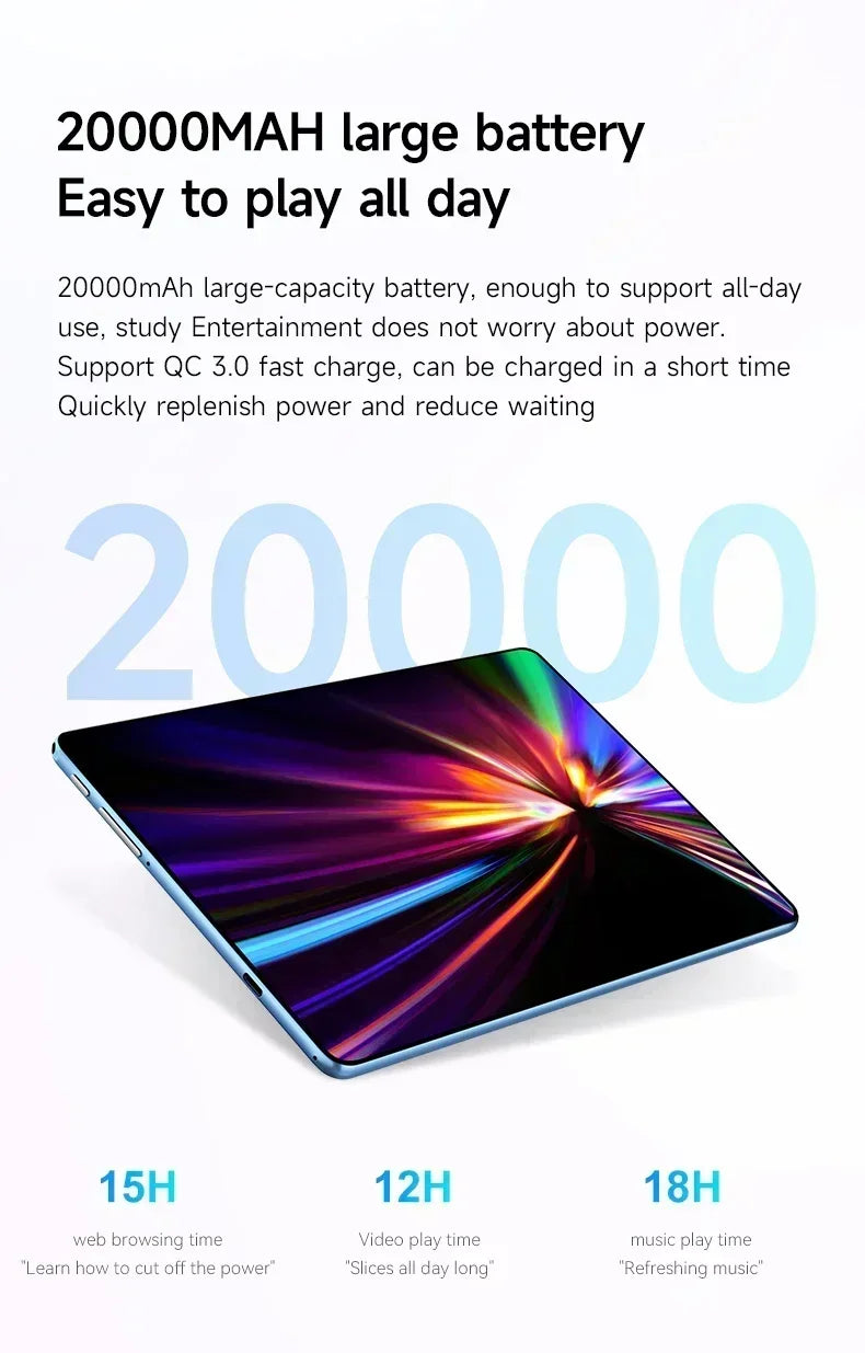 Original Tablet iPad Air Pro 12 Inch 24GB RAM 2TB ROM tablet Android 15 Core Pad Tablet PC Phone Dual Wifi tablette android 태블PC
