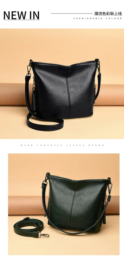 Tassels Women Hand Crossbody Bags for Female Leather Crossbody Luxury Purses and Handbags Women Shoulder Bag Designer Bucket Sac