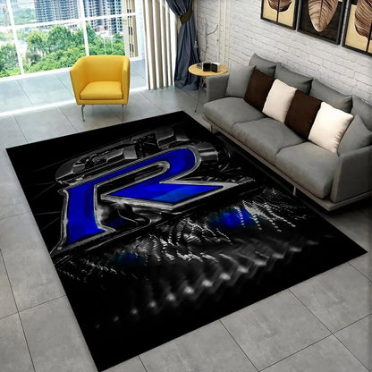 GTR Racing Car N-Nissan Logo 3D Carpet Rug for Home Living Room Bedroom Sofa Motorcycle Doormat Decor,kid  Area Rug Floor Mat