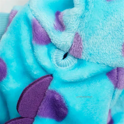 Dog Cat Hooded Coat Dinosaur Shaped Puppy Costume Autumn and Winter Thickened Warm Pet Clothing For Small Medium Dogs