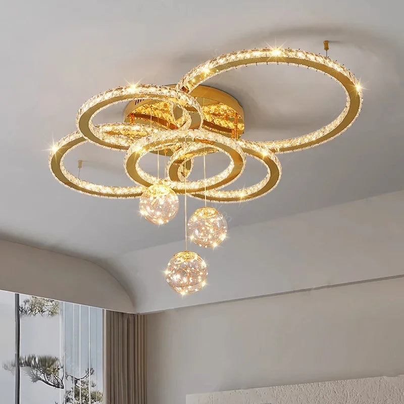 Modern Led Ceiling Lights Home Decor Pendant Light Lamps for Living Room Led Chandeliers Indoor Lighting Gold Hanging Light