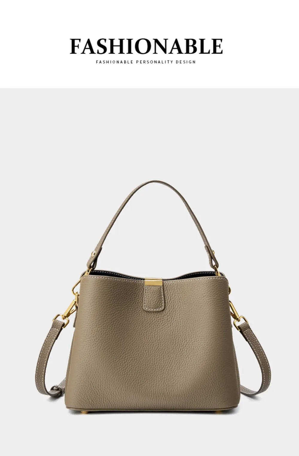 Genuine Leather Women's Bag Luxury Designer Shoulder Bag Large Capacity Cowhide Handbags High Quality Women Crossbody Bags