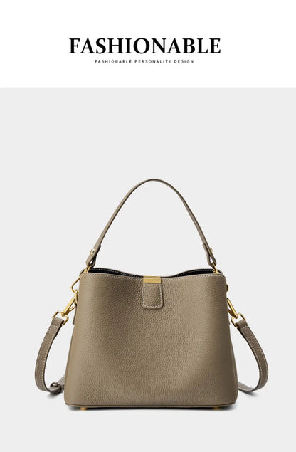Genuine Leather Women's Bag Luxury Designer Shoulder Bag Large Capacity Cowhide Handbags High Quality Women Crossbody Bags