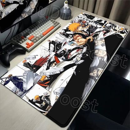 2026 New Anime HD Wallpaper Bleach Mouse Pad Laptop Gaming Keyboard Mat XXL Large 900x400mm Desk Mat Cool E-sports Mats Mousepad