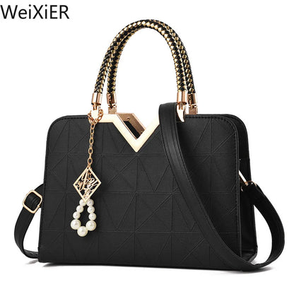 Top-handle Bags Designer Shoulder Bag for Women Fashion Handbags High Quality Unusual Pu Shell Bags Beading Zipper Luxury Brand