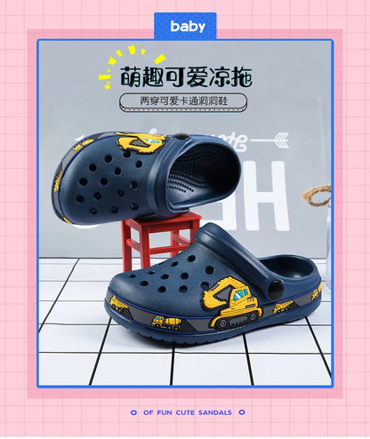 New Fashion Cartoon Sandals for Kids Summer Slippers Boys Girls Casual Garden Shoes Hollow-out Beach Shoes Clogs for Children