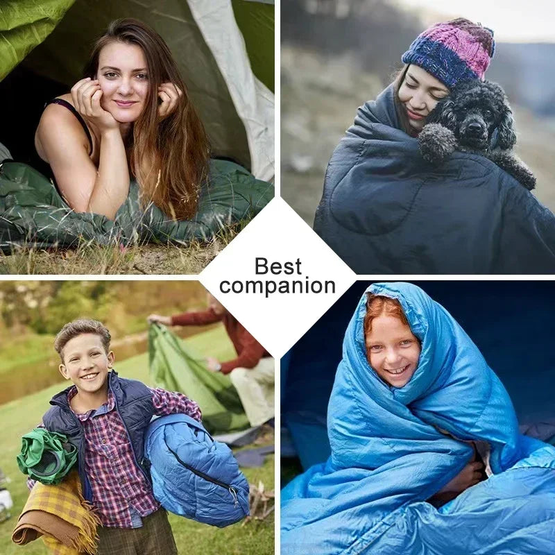 Portable Envelope Sleeping Bag Lightweight Warm Outdoor Camping Sleep Sack for Hiking Travel Backpacking Tent Spring Autumn