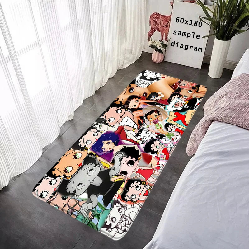 House Entrance Doormat Bettys Boops Hallway Carpet Living Room Rugs Foot Carpets Bathroom Rug Floor Mats Non-slip Home Decor