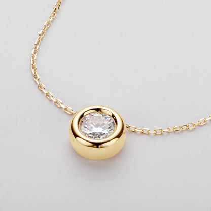 IOGOU Real D VVS1 Moissanite Neclaces 6.5mm Round Pendant for Women 100% Silver 925 Yellow Gold Color Fine Jewelry Wholesale