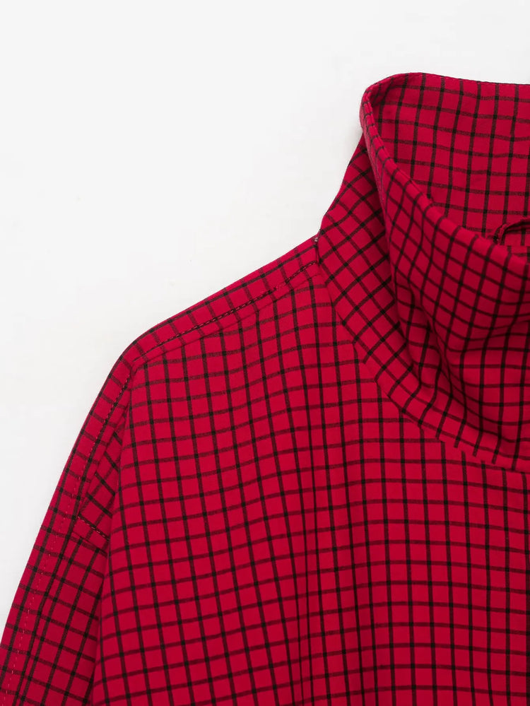 Autumn Fashion Plaid Bomber Jacket Women's Jacket Crop Oversized Long Sleeve Top Casual Zipper Outerwears Outdoor Coats