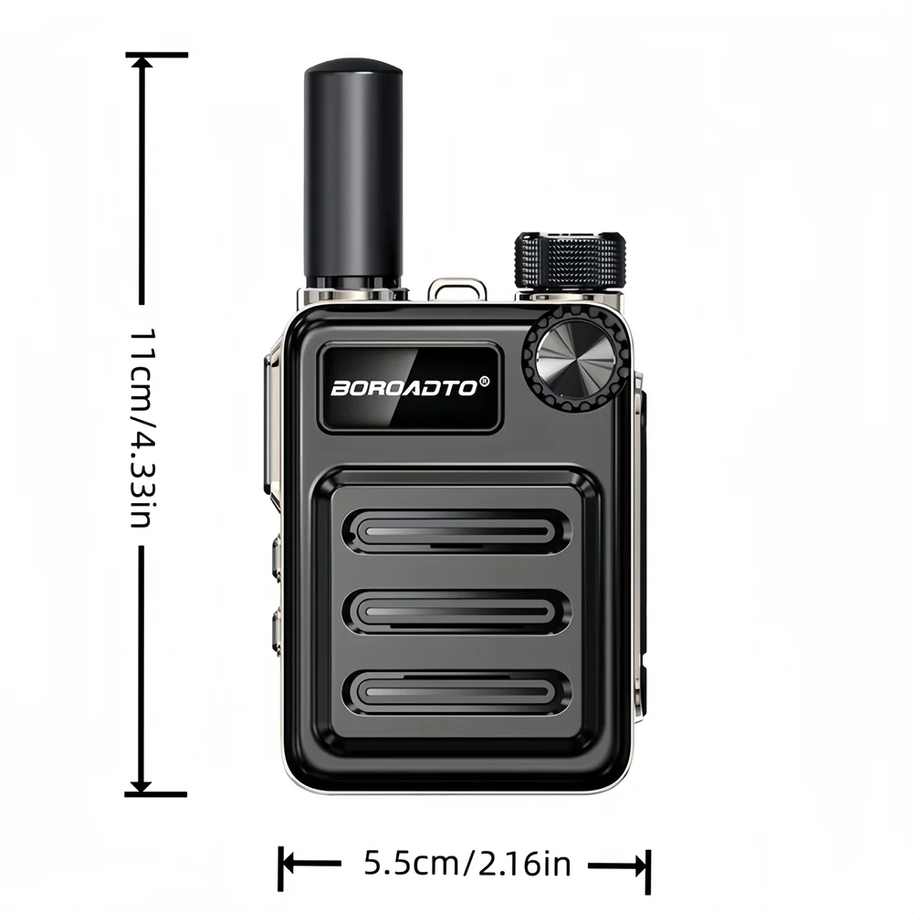 Mini Walkie Talkie 5W UHF 400-470MHz 16CH Two Way Radio One Key Frequency Matching Long Standby Portable Handheld Transceiver