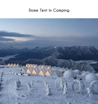 Luxury PVC Geodesic Dome Tent for Outdoor Glamping for Families on Vacation Events Camping in Iceberg Surroundings