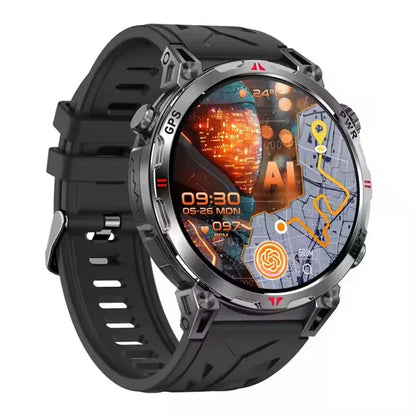 Men KC93 Smart Watch 1.56inch AMOLED GPS Positioning Outdoors Sports Fitness Tracker Bluetooth Calling Large Battery Smartwatch