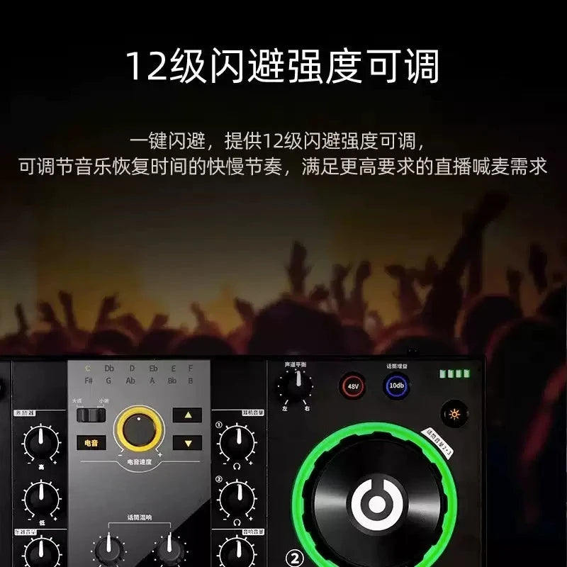 MX3 Live Streaming Sound Card Mixer Kit, Condenser Microphone Set for Smartphone Computer Recording Broadcast