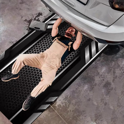 VIKAMA Motorcycle Garage Floor Mat Cyber Style Workshop Non-Slip Wear-Resistant Display Mat Hallway Decorative Carpet