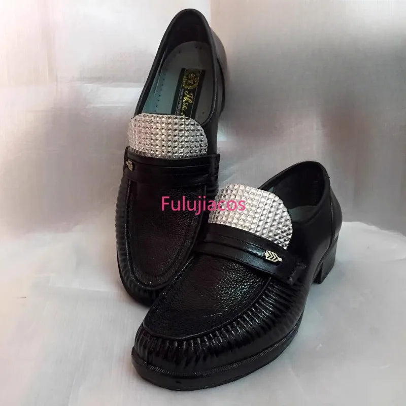 Fulujiacos Michael Classic Leather Shoes Sole Easy Moonwalk Tap Dancer