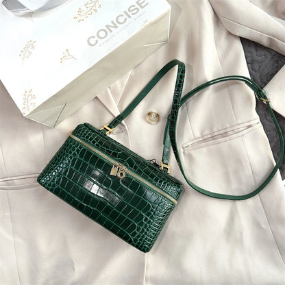 Shoulder Bag Handbag women Luxury Women's Crocodile Embossed Mobile Phone Handbag Brand New LP19 Genuine Leather Mini Small size