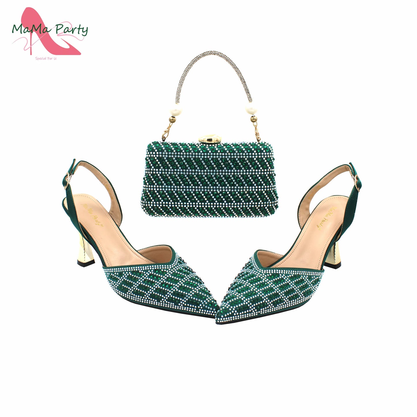 Peach Color New Arrivals Nigerian Women Shoes and Bag Set High Quality Super High Heels for Garden Party